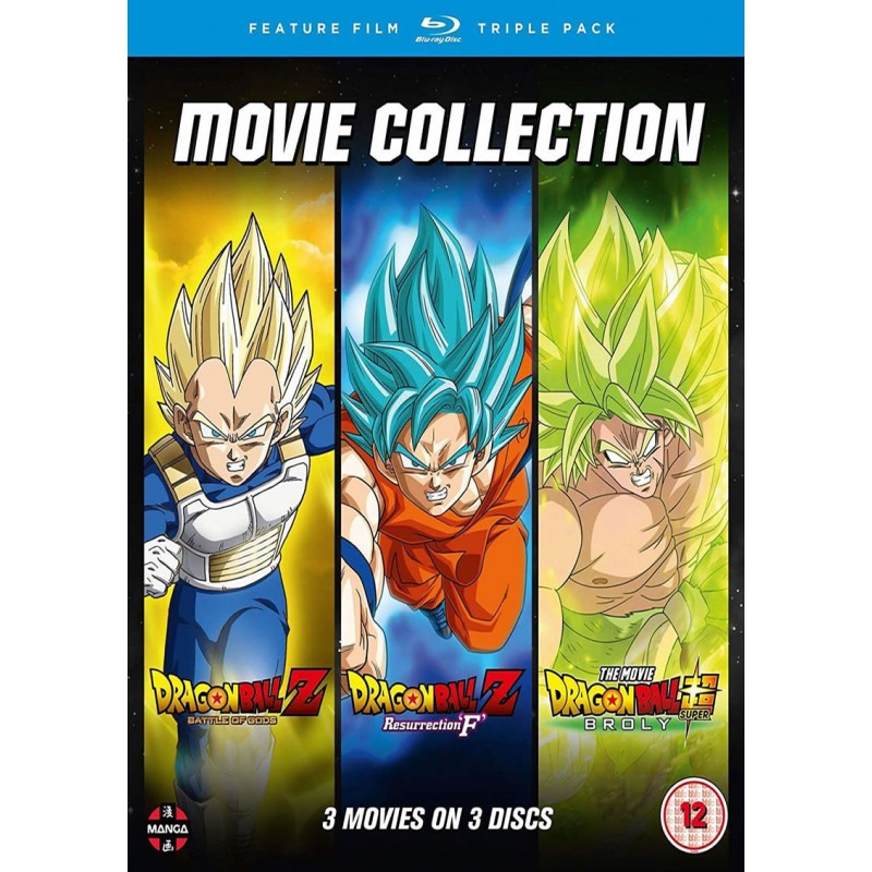 Product Image: Dragon Ball Z Movie Trilogy: Battle of Gods, Resurrection of F & Broly (12) Blu-Ray